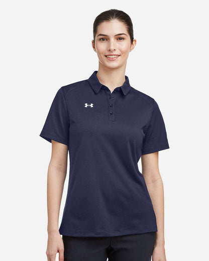 Under Armour Women's Tech Polo in Midnight Navy/ White, style 1370431