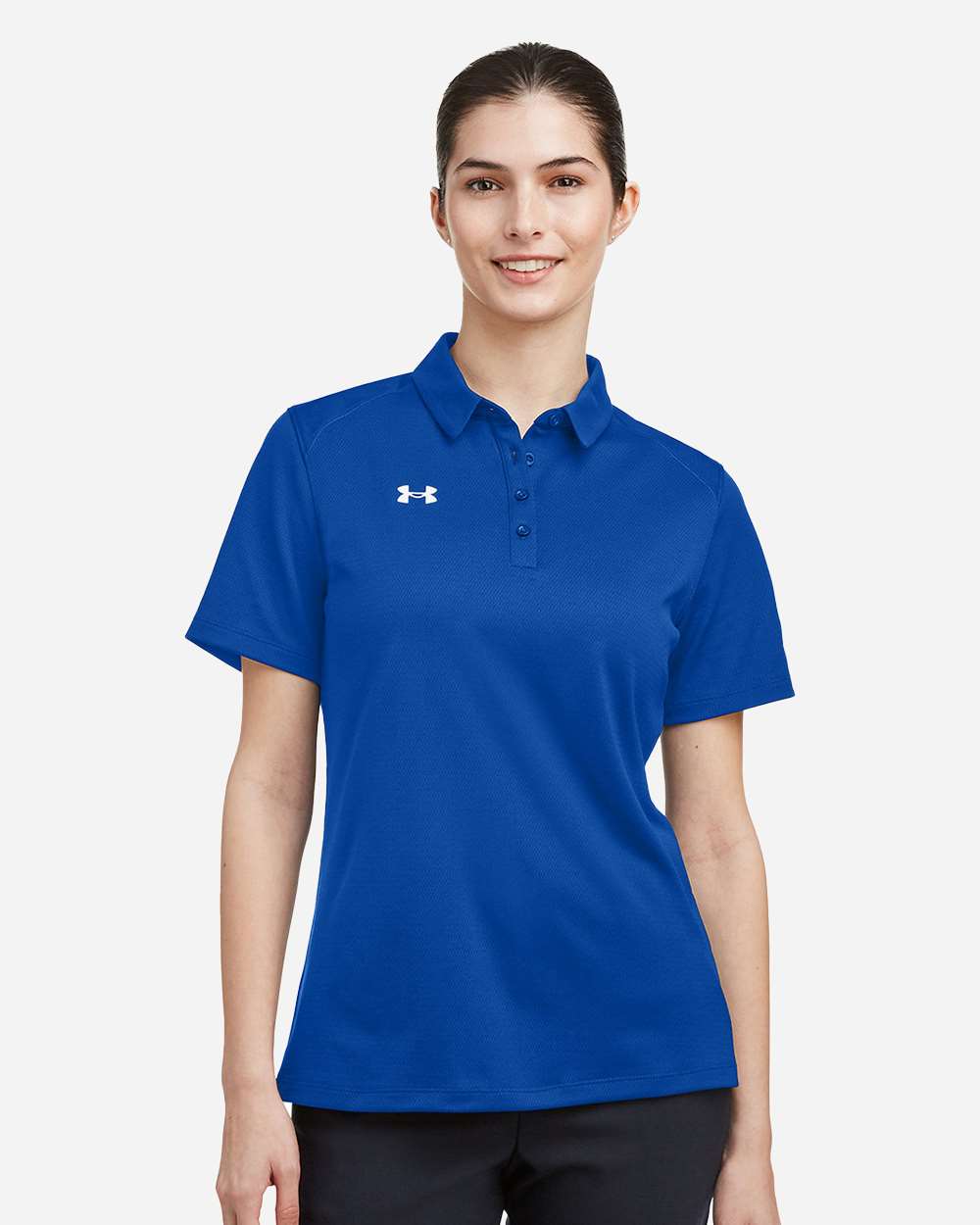 Under Armour Women's Tech Polo in Royal/ White, style 1370431