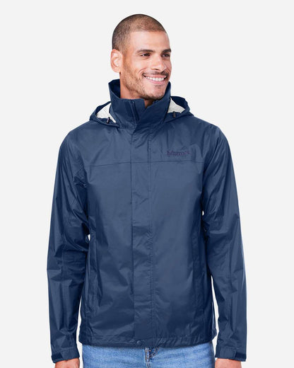 Marmot Men's PreCip Eco Packable Rain Jacket in Arctic Navy, style M15881