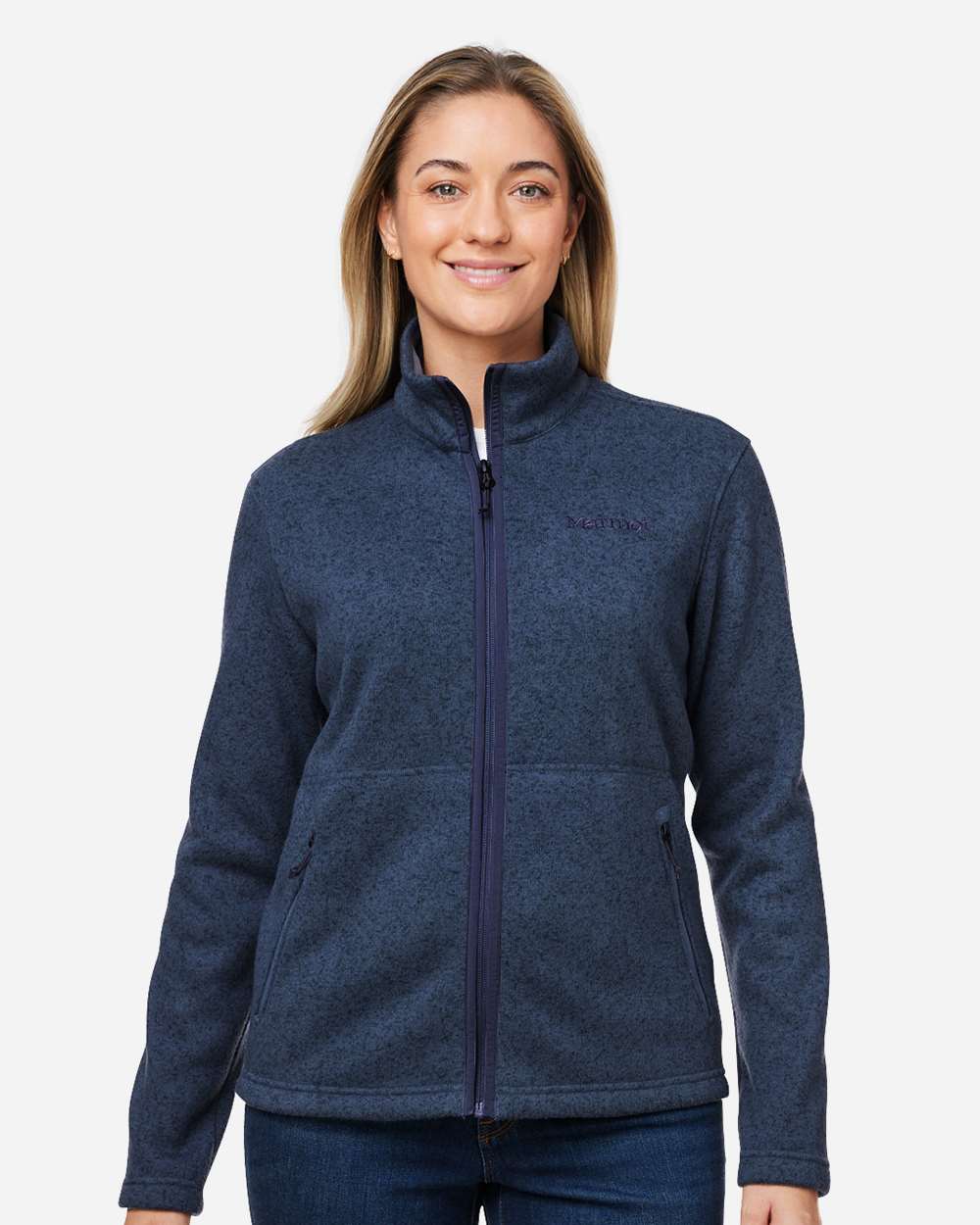 Marmot Women's Drop Line Fleece Jacket in Arctic Navy Heather, style M16250