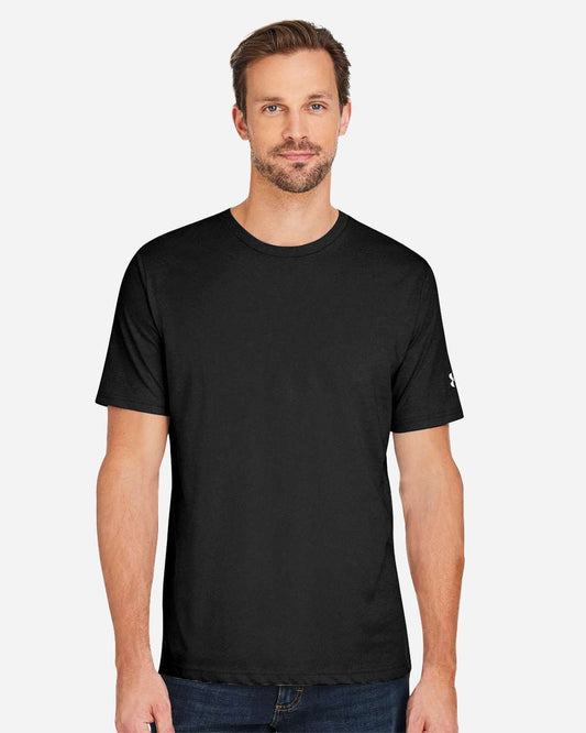 Under Armour Men's Athletic 2.0 T-Shirt in Black/ White, style 1383264