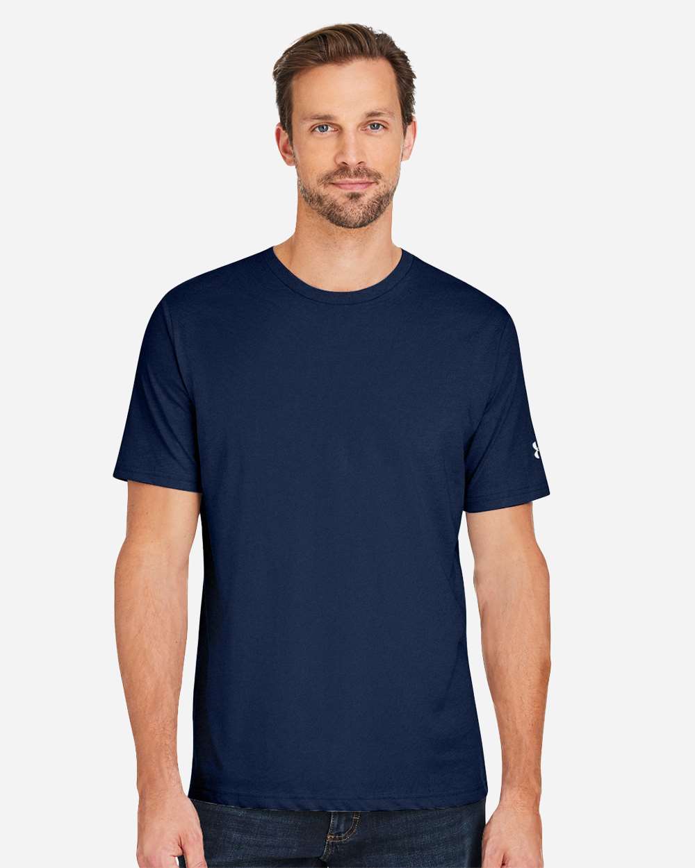 Under Armour Men's Athletic 2.0 T-Shirt in Midnight Navy/ White, style 1383264