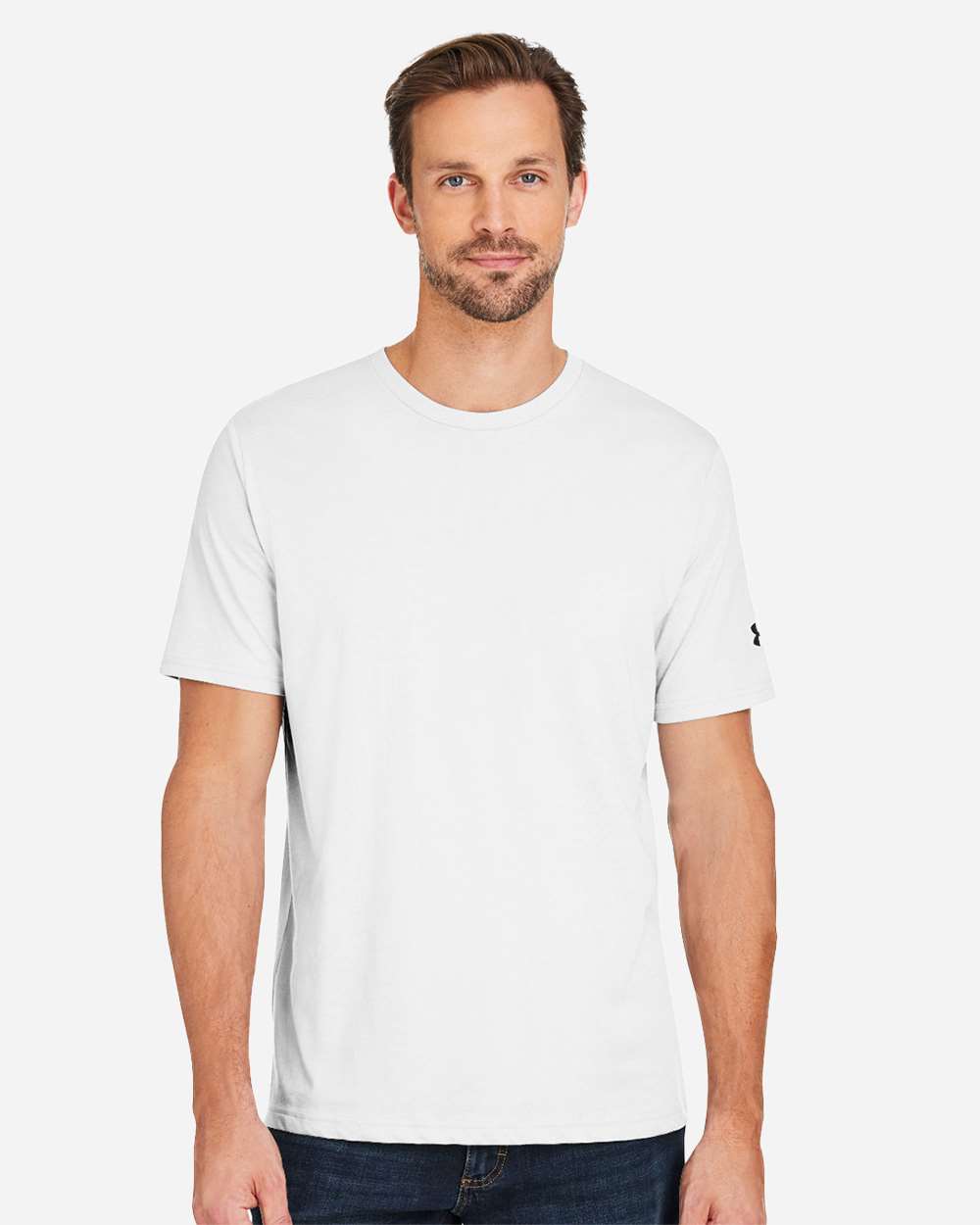 Under Armour Men's Athletic 2.0 T-Shirt in White/ Black, style 1383264