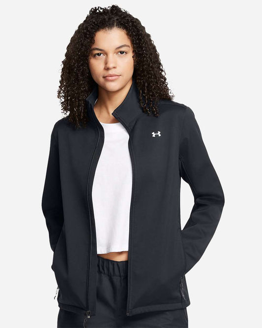 Under Armour Women's ColdGear Infrared Shield 2.0 Jacket in Black/ White, style 1371594