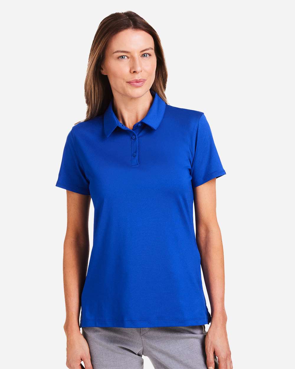 Under Armour Women's Recycled Polo in Royal/ White, style 1385910
