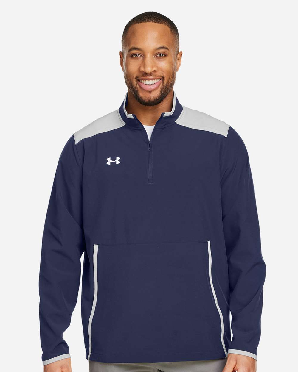 Under Armour Men's Motivate 3.0 Quarter-Zip Pullover in Midnight Navy/ White, style 1389611