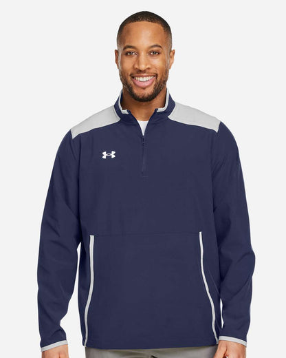 Under Armour Men's Motivate 3.0 Quarter-Zip Pullover in Midnight Navy/ White, style 1389611