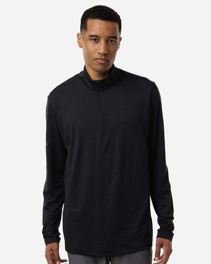adidas Men's Textured Stripe Quarter-Zip Pullover in Black, style A708