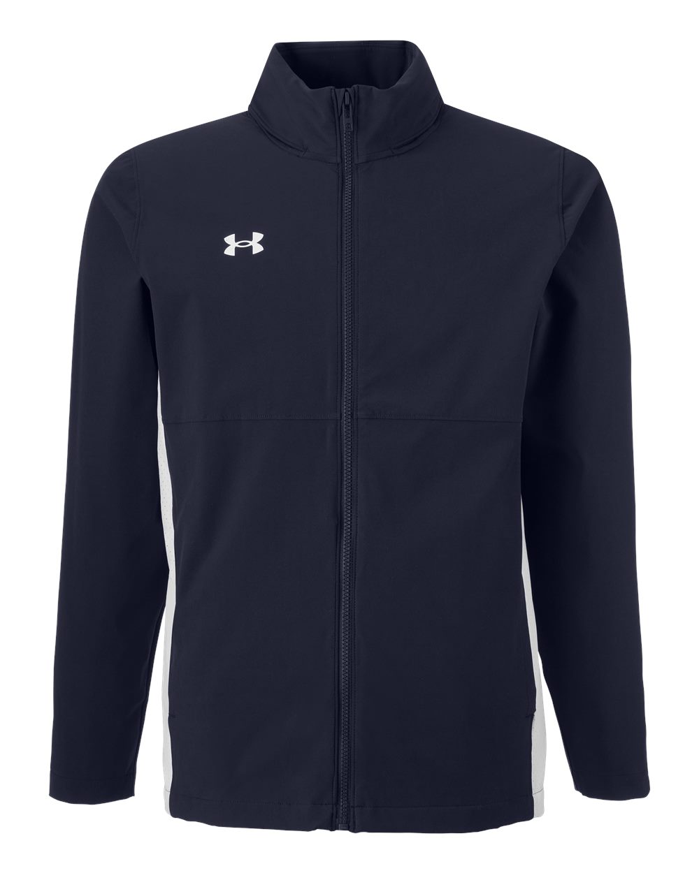 Under Armour Men's Rival Stretch Jacket blank in Midnight Navy/ White, style 1390159