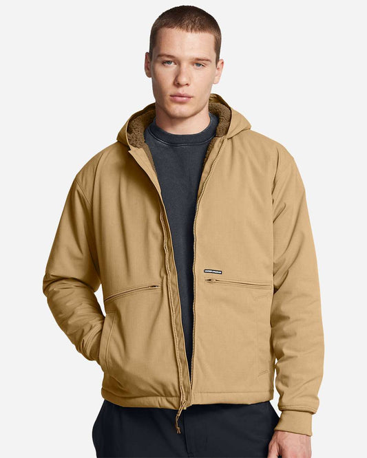 Under Armour Men's Icon Fleece Jacket in Camel/ Coyote, style 1387568