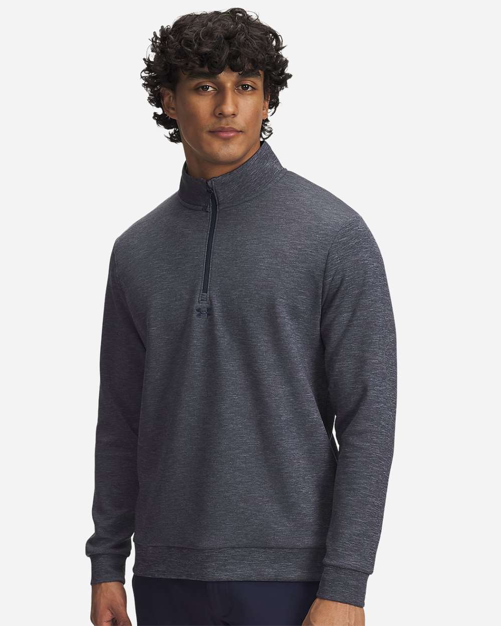 Under Armour Men's Drive Midlayer Quarter-Zip Pullover in Midnight Navy/ Midnight Navy, style 1387124