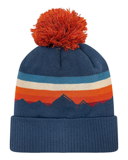 LOCALE Grand Recycled Beanie blank in Alpenglow/ Navy, style GRNDSR