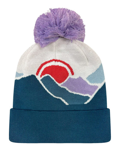 LOCALE Grand Recycled Beanie blank in Mountain Sunset/ Purple, style GRNDSR