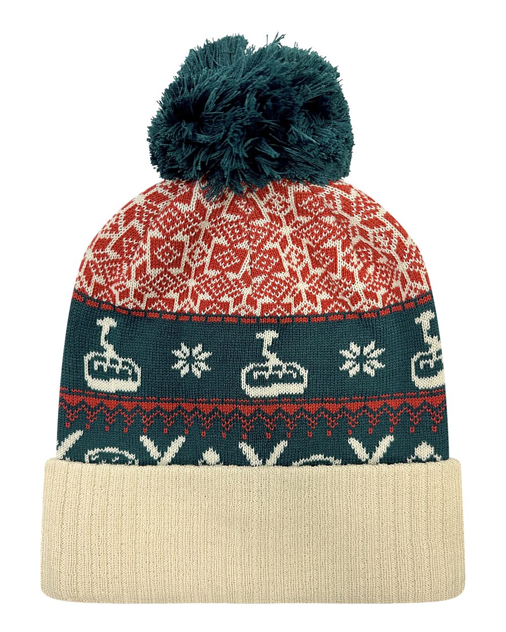 LOCALE Grand Recycled Beanie blank in Nordic Chairlift/ Beige, style GRNDSR