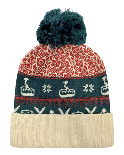 LOCALE Grand Recycled Beanie blank in Nordic Chairlift/ Beige, style GRNDSR