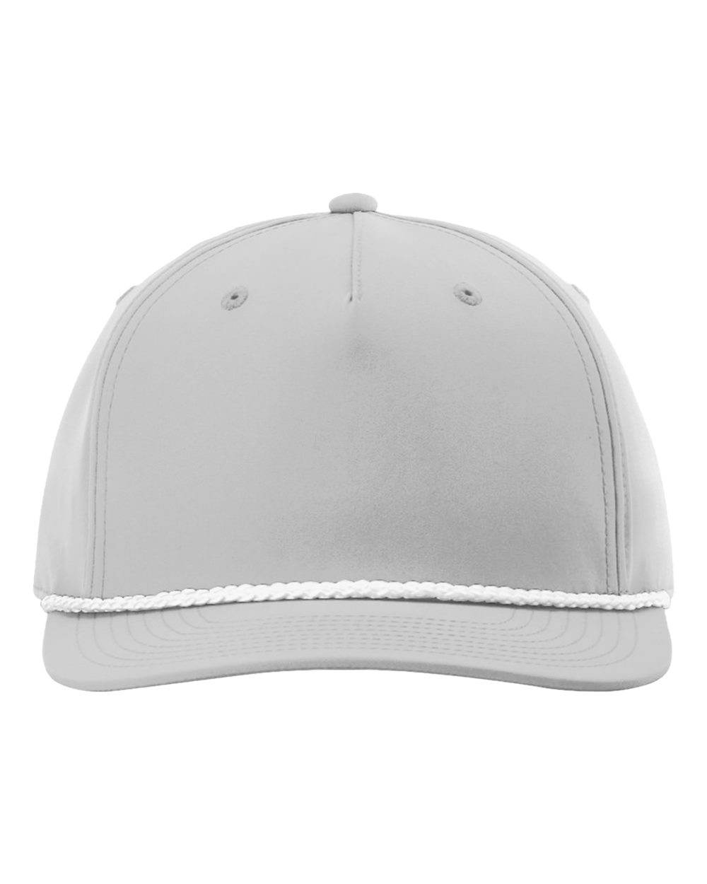 Richardson 258 Five-Panel Classic Rope Cap in Light Grey/White