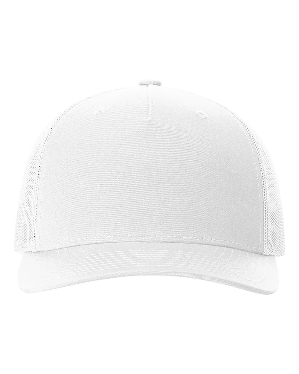 Richardson 112FP Five-Panel Trucker Cap in White