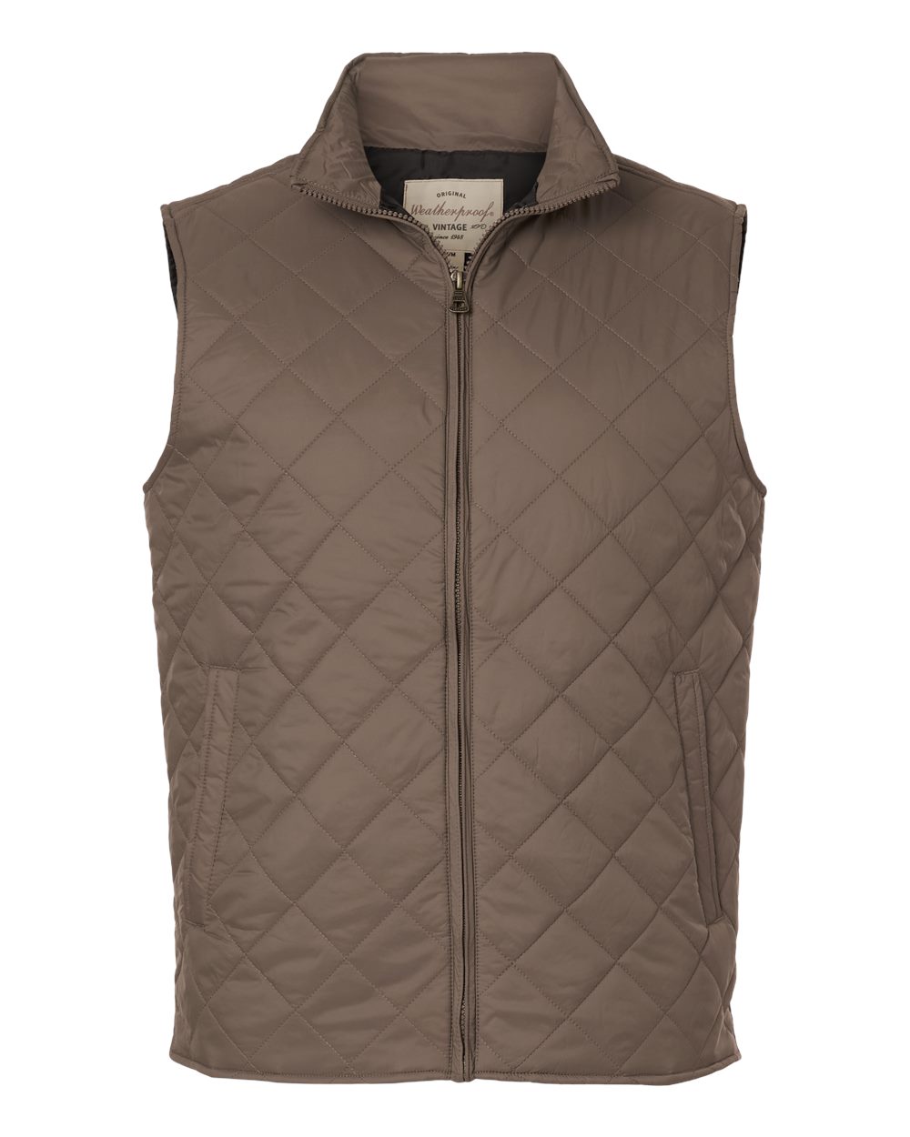 Weatherproof Men's Vintage Diamond Quilted Vest blank in Driftwood, style 207359