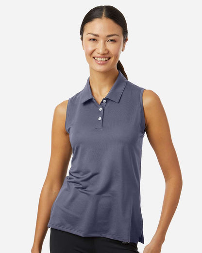 adidas Women's Ottoman Sleeveless Polo in Preloved Violet, style A1005