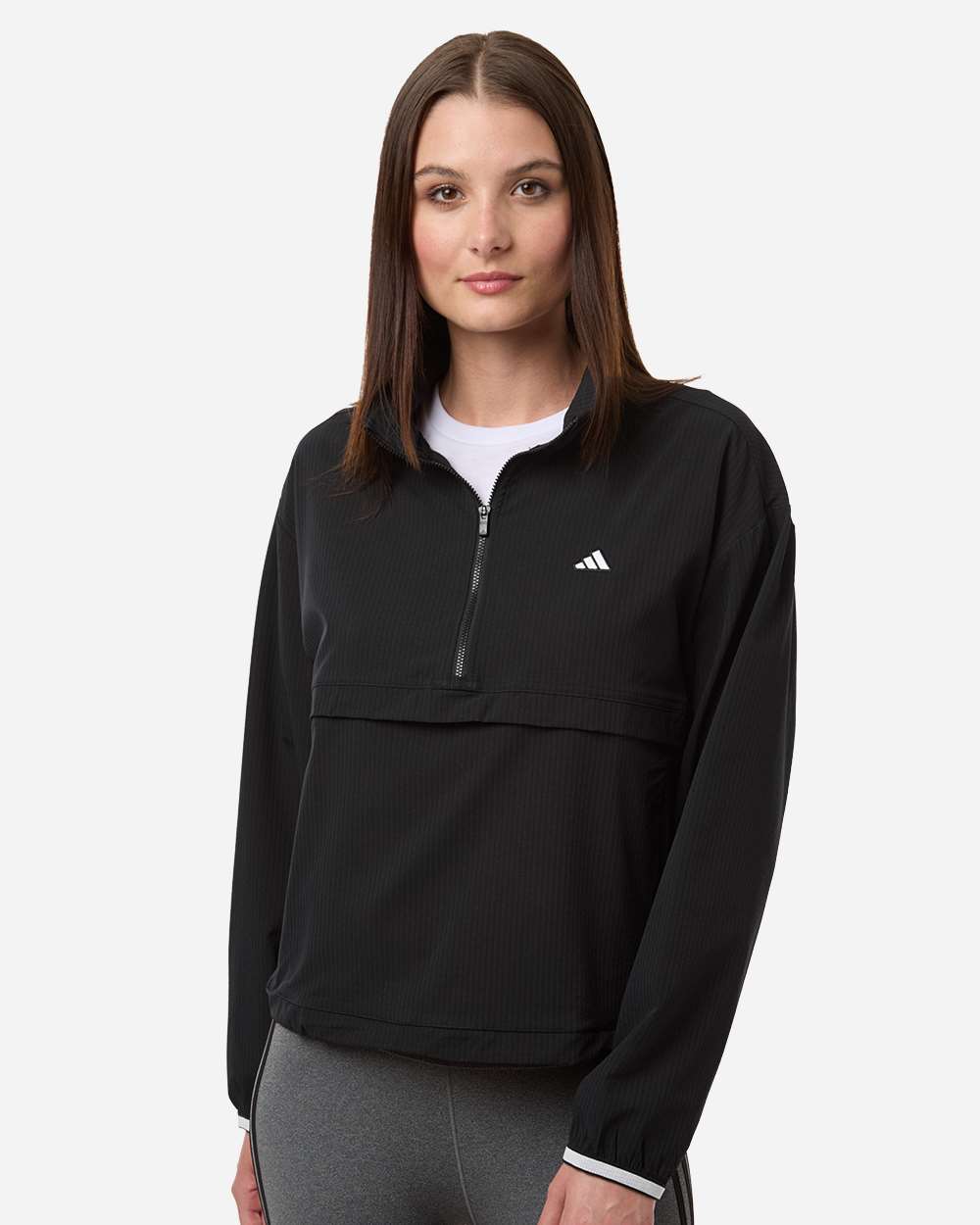 adidas Women's Go-To Quarter-Zip Jacket in Black, style A1012