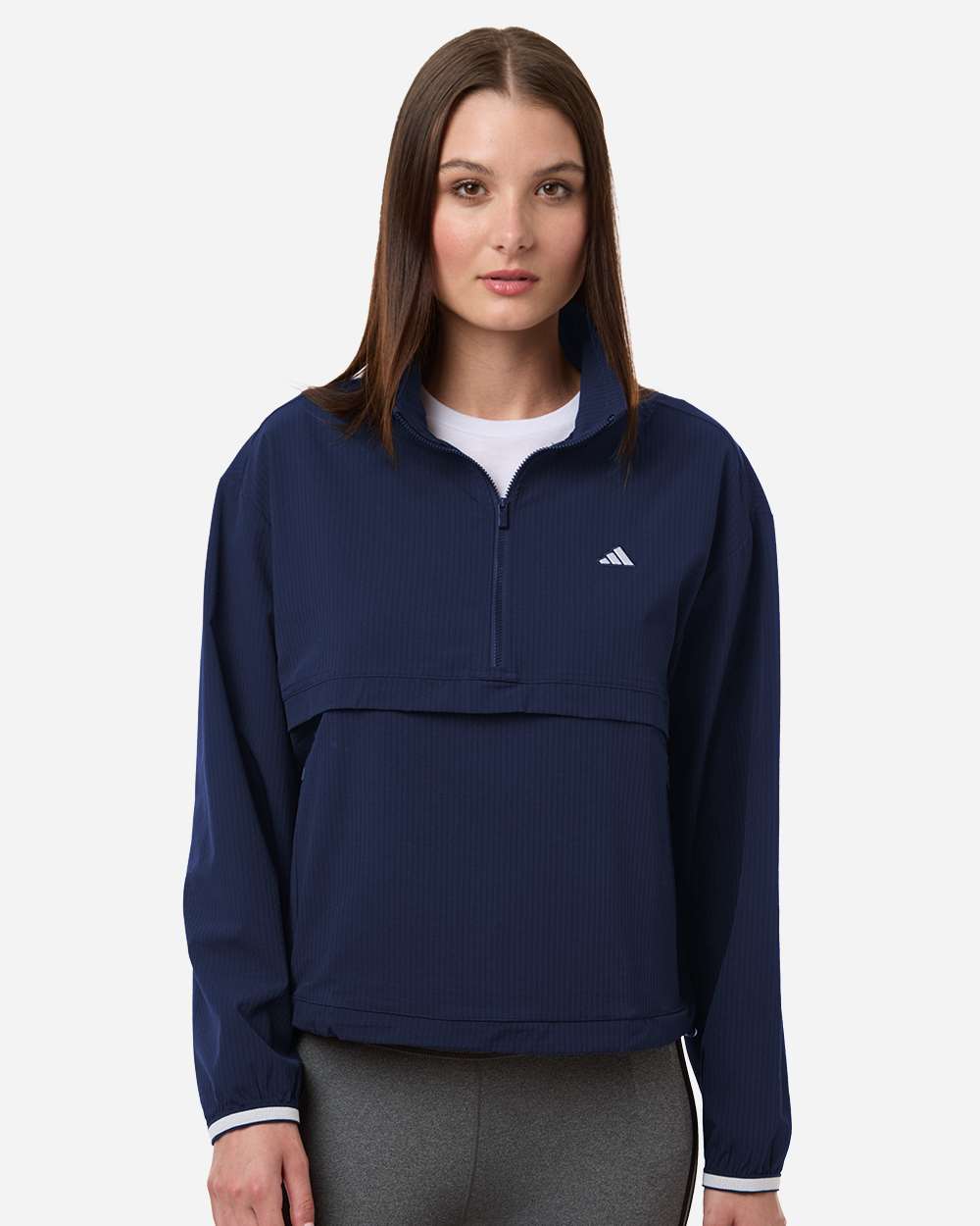 adidas Women's Go-To Quarter-Zip Jacket in Collegiate Navy, style A1012