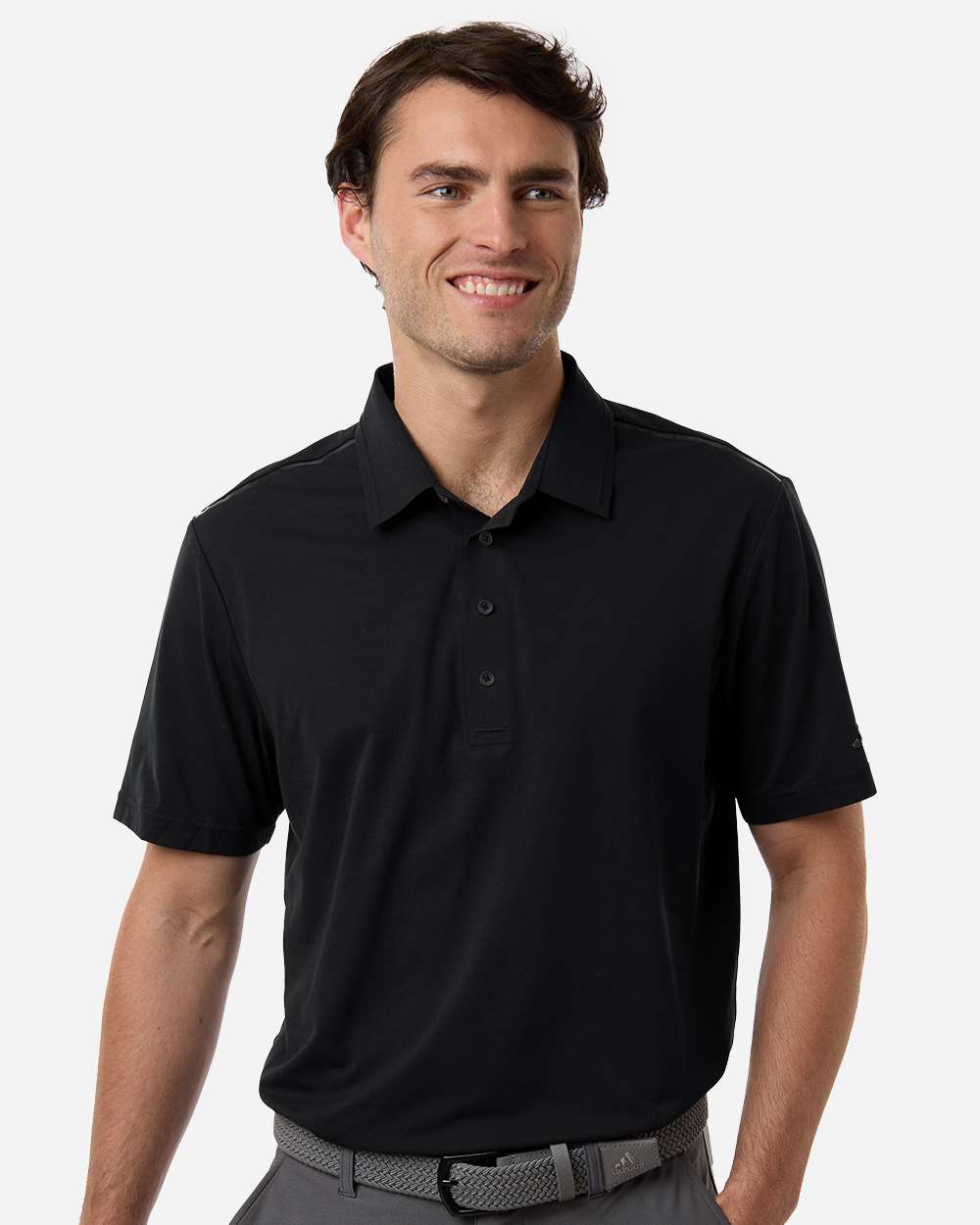 adidas Men's Ultimate365 Tour Twistknit Polo in Black, style A2013