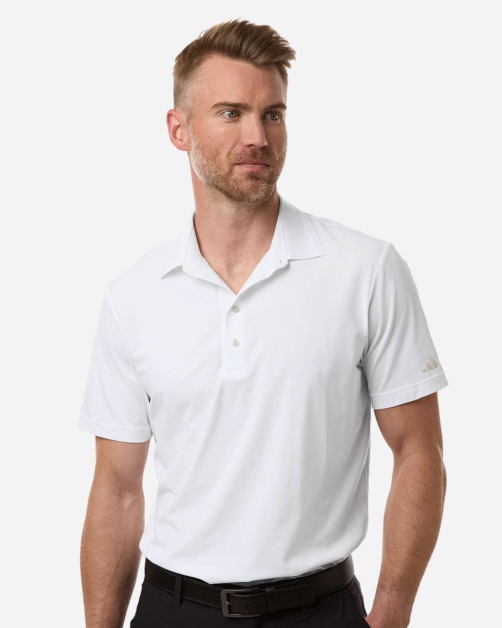 adidas Men's Ultimate365 Tour Twistknit Polo in White, style A2013