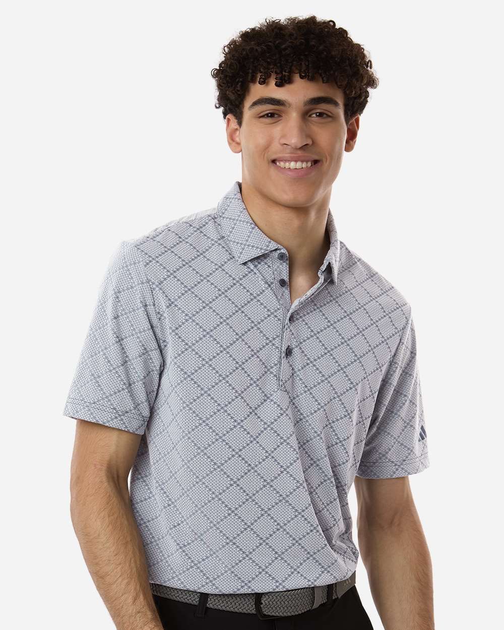 adidas Men's Ultimate365 Jacquard Polo in Collegiate Navy/ White, style A2014
