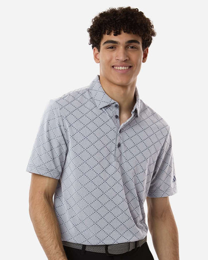 adidas Men's Ultimate365 Jacquard Polo in Collegiate Navy/ White, style A2014