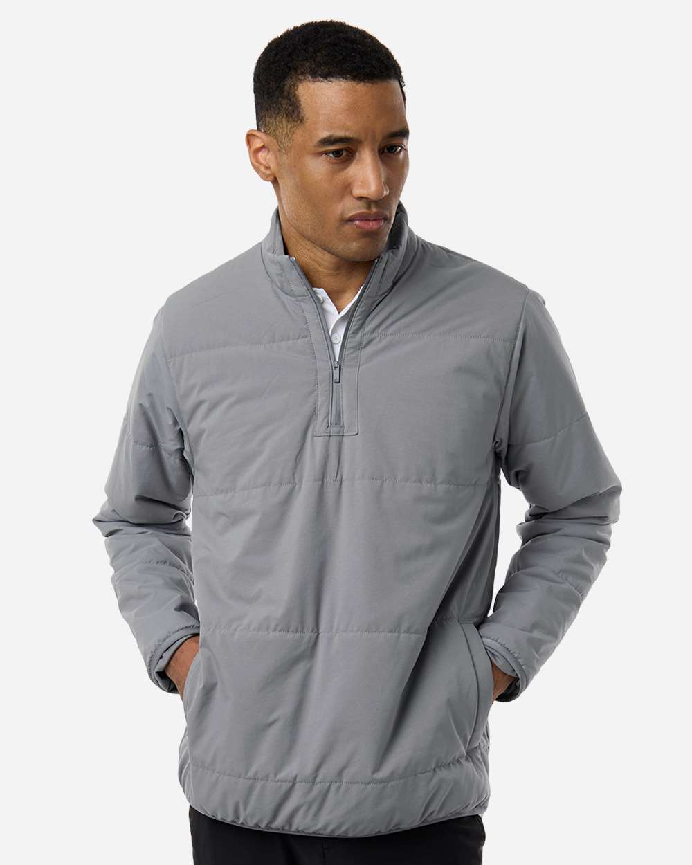 adidas Men's Ultimate365 Arctic Quarter-Zip Jacket in Grey Three, style A2016