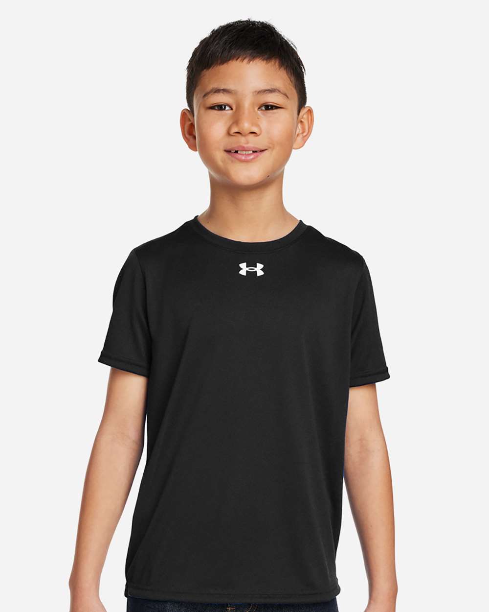 Under Armour Youth Tech Team T-Shirt in Black/ White, style 1377487