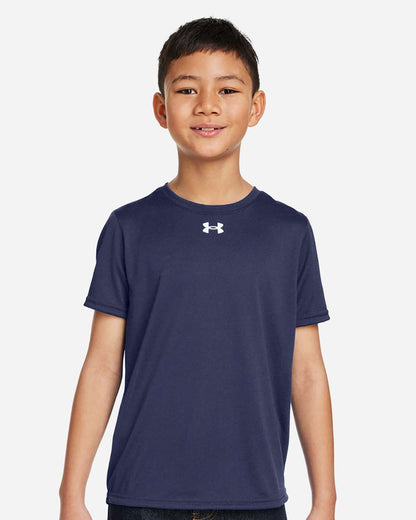 Under Armour Youth Tech Team T-Shirt in Midnight Navy/ White, style 1377487