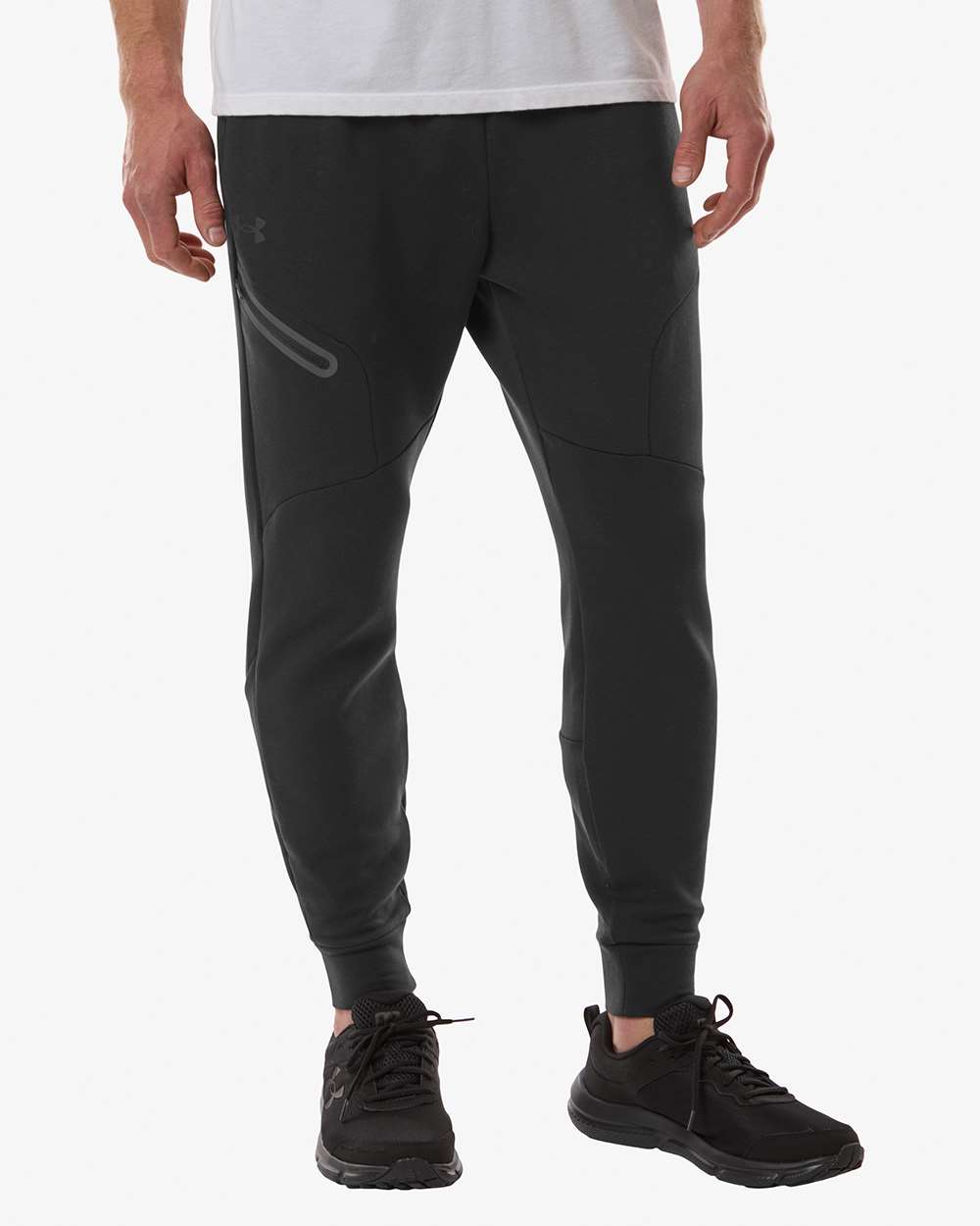 Under Armour Men's Unstoppable Fleece Joggers in Black/ Black, style 1379808