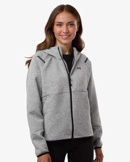 Under Armour Women's Unstoppable Fleece Full-Zip Jacket in Mod Grey/ Black, style 1379842