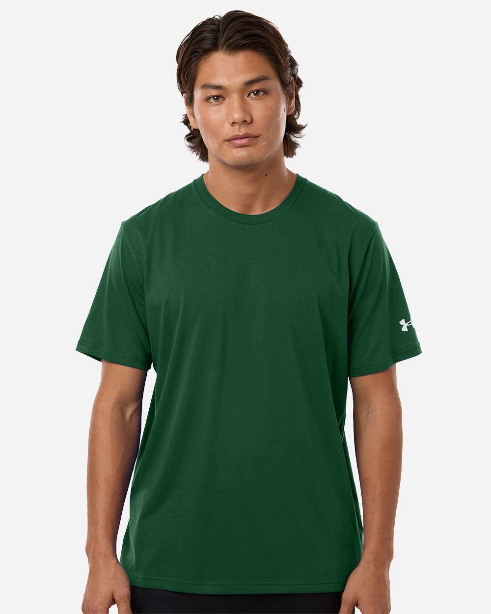 Under Armour Men's Athletic 2.0 T-Shirt in Forest Green/ White, style 1383264