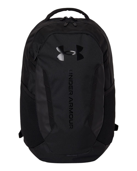 Under Armour Hustle Backpack 6.0 in Black/ Black, style 1384672