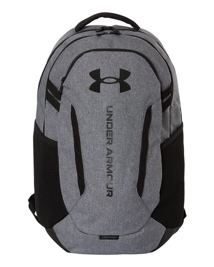 Under Armour Hustle Backpack 6.0 in Castlerock Heather/ Black, style 1384672