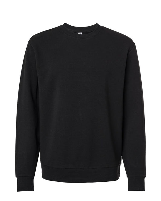 Independent Trading Co. Lux Heavyweight Modal Crewneck Sweatshirt blank in Black, style INDLUXCREW