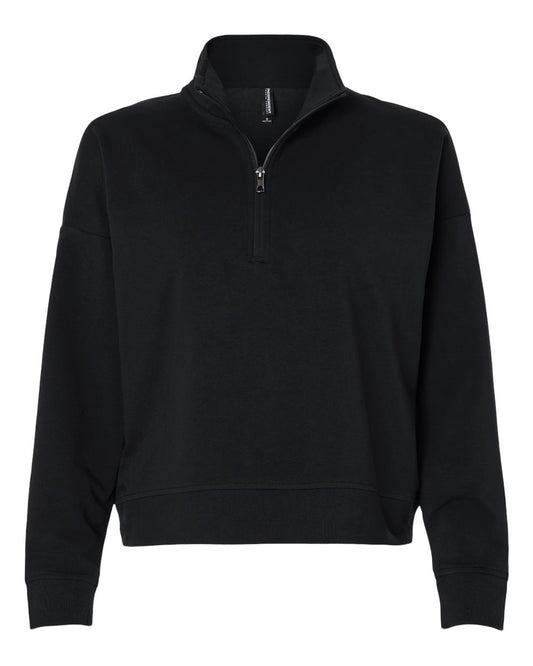 Independent Trading Co. EXP15WPQ Women's Perform Quarter-Zip in Black