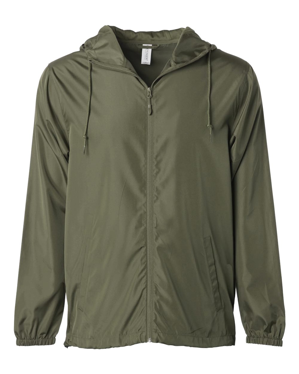 Independent Trading Co. EXP54LWZ Lightweight Windbreaker in Army