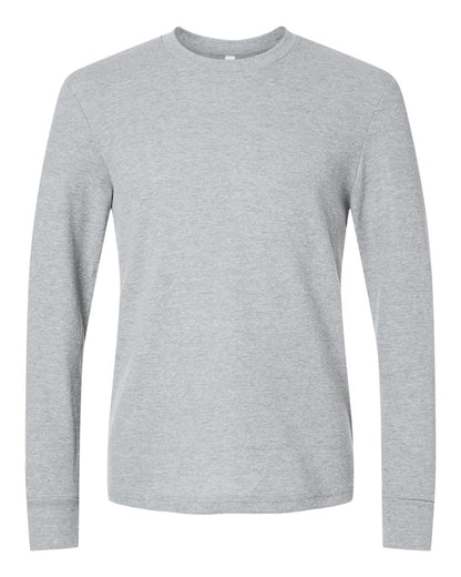 Next Level Unisex Ideal Thermal Long Sleeve Tee blank in Heather Grey, style 8211
