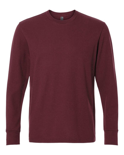 Next Level Unisex Ideal Thermal Long Sleeve Tee blank in Maroon, style 8211