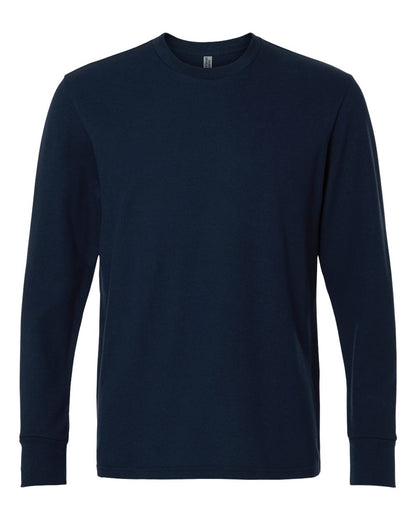 Next Level Unisex Ideal Thermal Long Sleeve Tee blank in Midnight Navy, style 8211