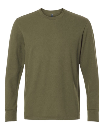 Next Level Unisex Ideal Thermal Long Sleeve Tee blank in Military Green, style 8211