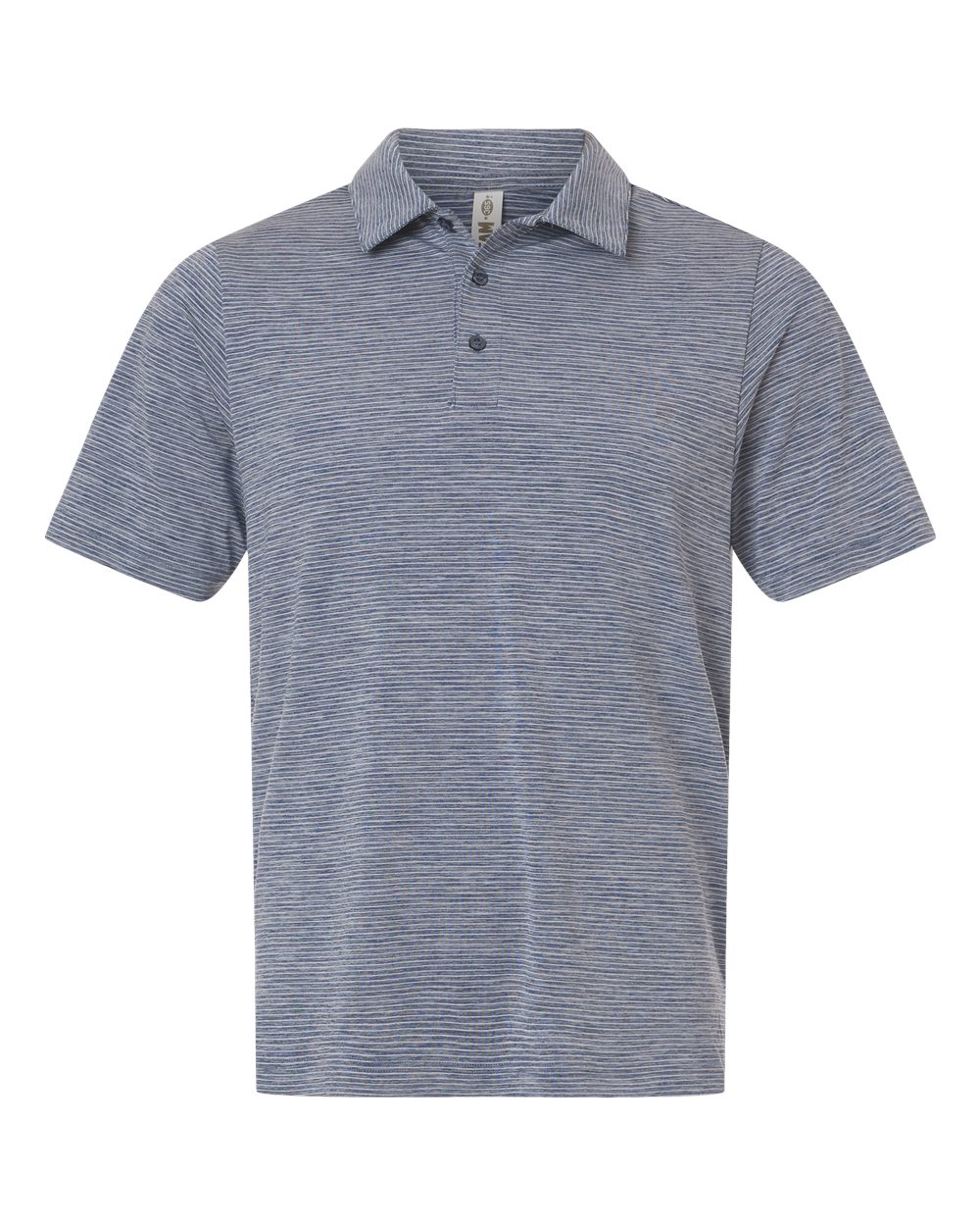 Team 365 Men's Relay Heathered Stripe Polo blank in Sport Dark Navy Heather/ White, style TT125