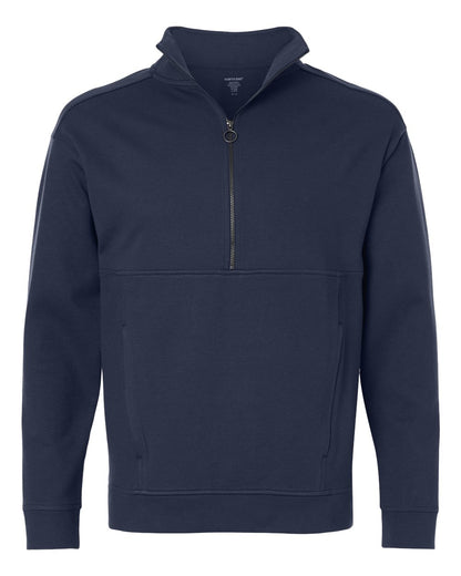North End Men's Mantra Half-Zip Ottoman Pullover blank in Classic Navy, style NE220