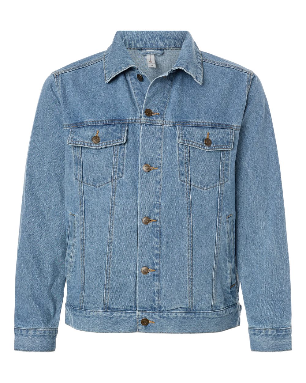 Harriton Unisex Cooper Denim Jacket blank in Light Denim, style M75