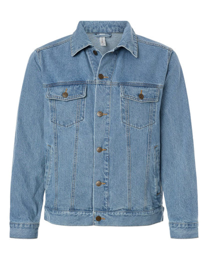 Harriton Unisex Cooper Denim Jacket blank in Light Denim, style M75