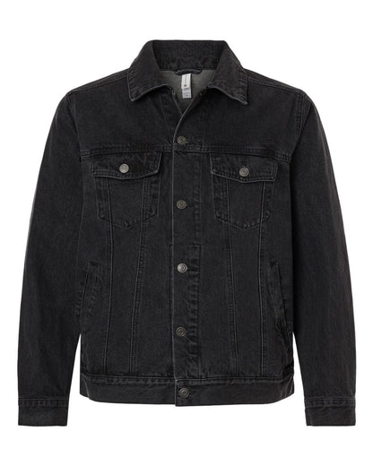 Harriton Unisex Cooper Denim Jacket blank in Washed Black, style M75