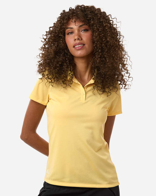 adidas Women's Performance Piqué Polo in Almost Yellow, style A431